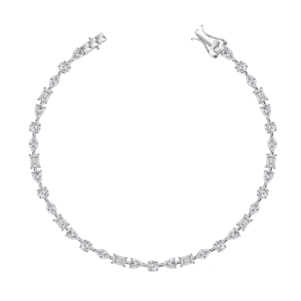 35 Assorted Diamond Cuts Bracelet