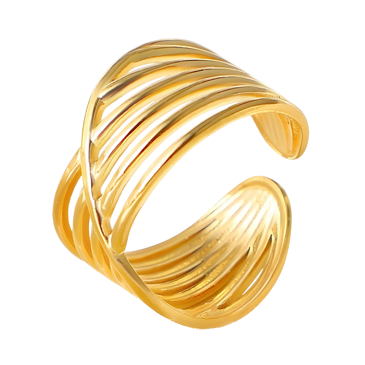 DNA Strand Stainless Steel Adjustable Ring | House of Saints Jewelry