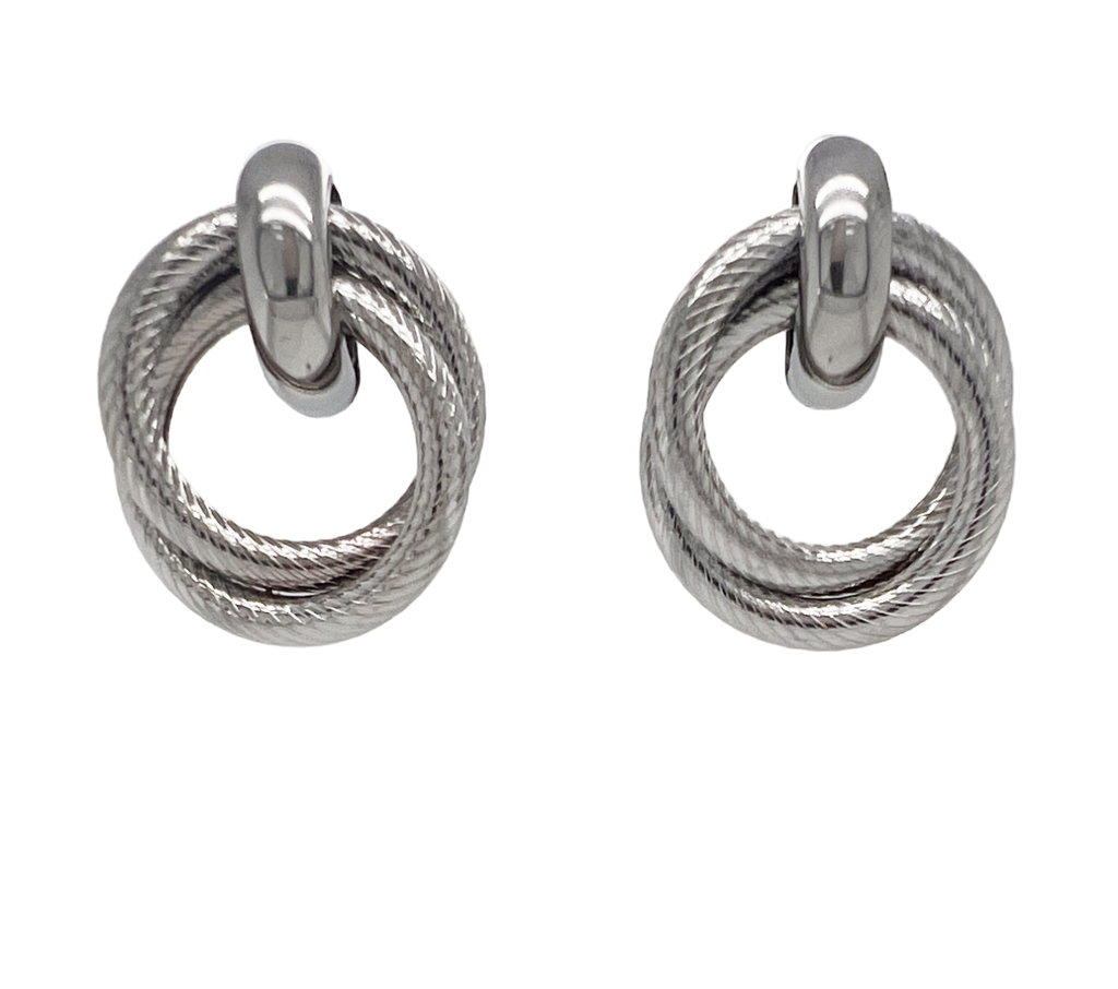 Double Hoop Stainless Steel Earrings