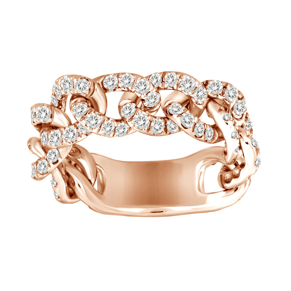 Cuban Link Chain Diamond Ring