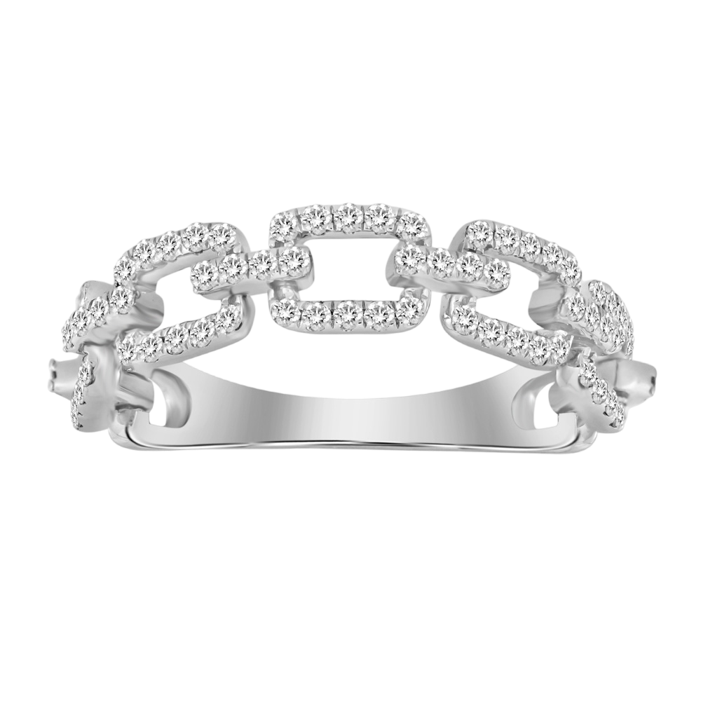 Diamond Chain Ring in Cable Chain Style