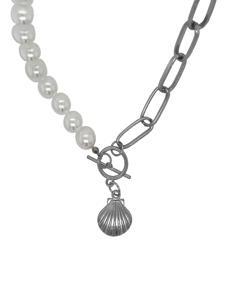 Pearl Shell Stainless Steel Necklace