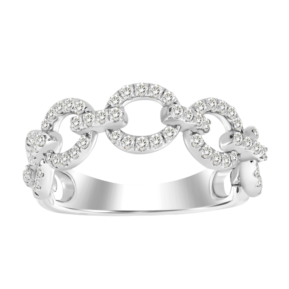 Diamond Chain Ring in Ring and Connector Style