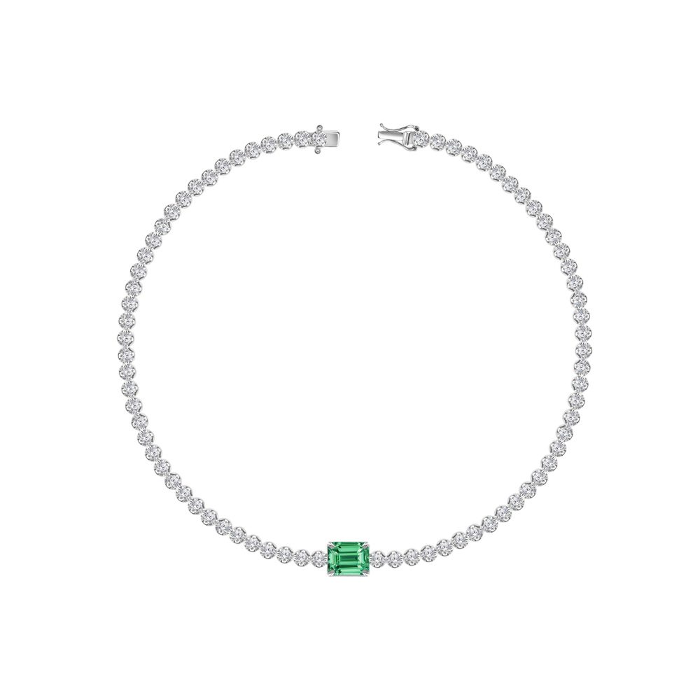 Solitaire Emerald Tennis Bracelet