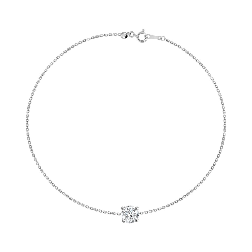 Solitaire Circle Cut Diamond Bracelet