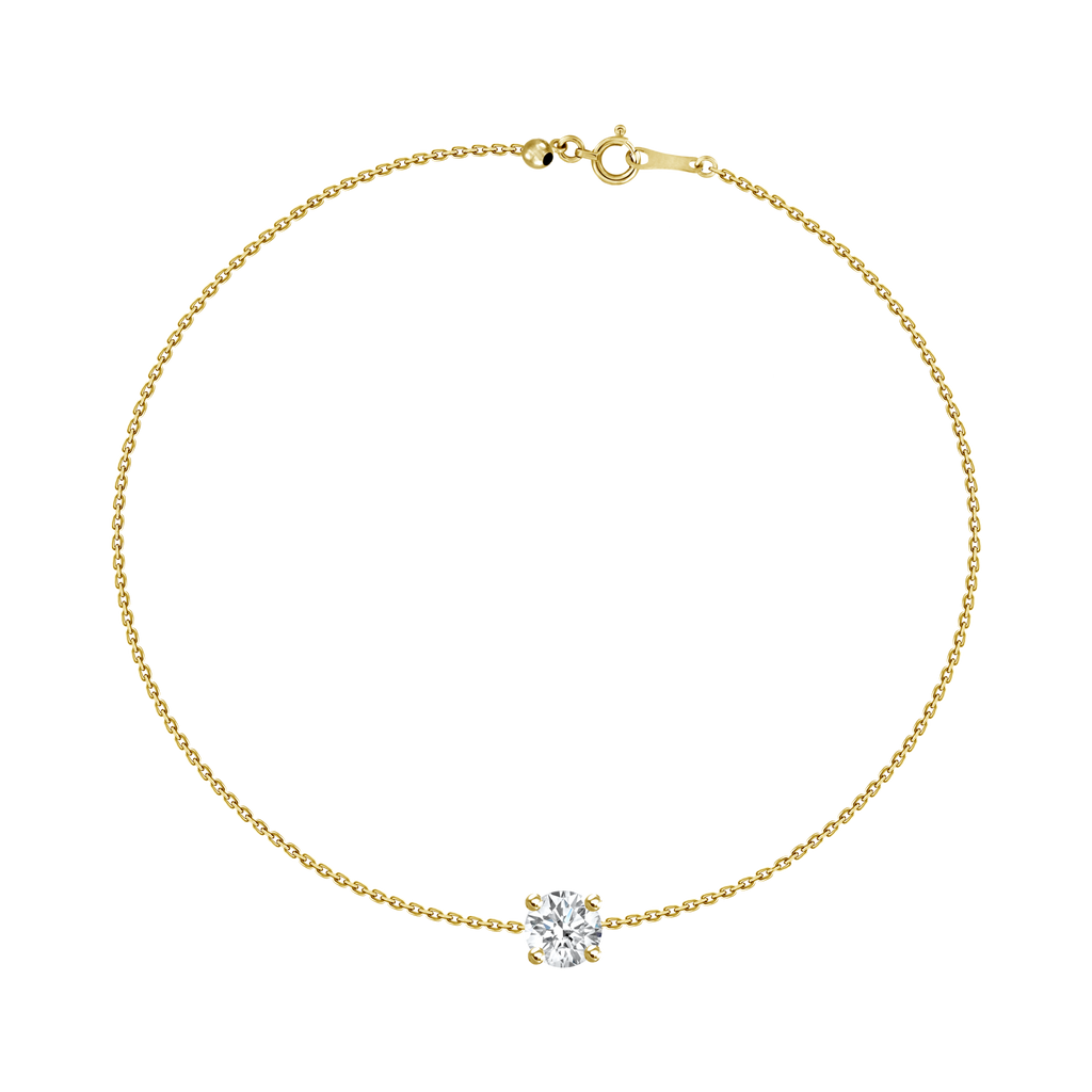 Solitaire Circle Cut Diamond Bracelet