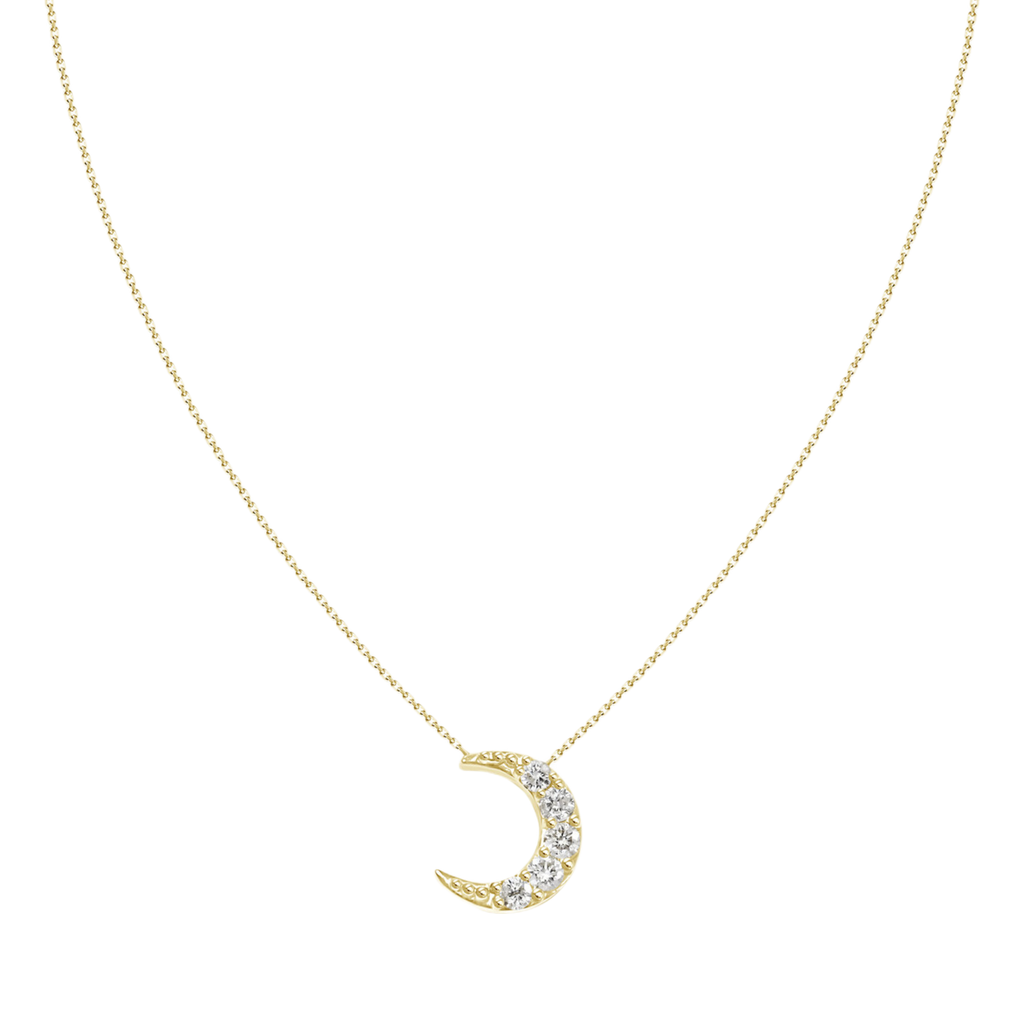 Half Moon Shaped Diamond Necklace