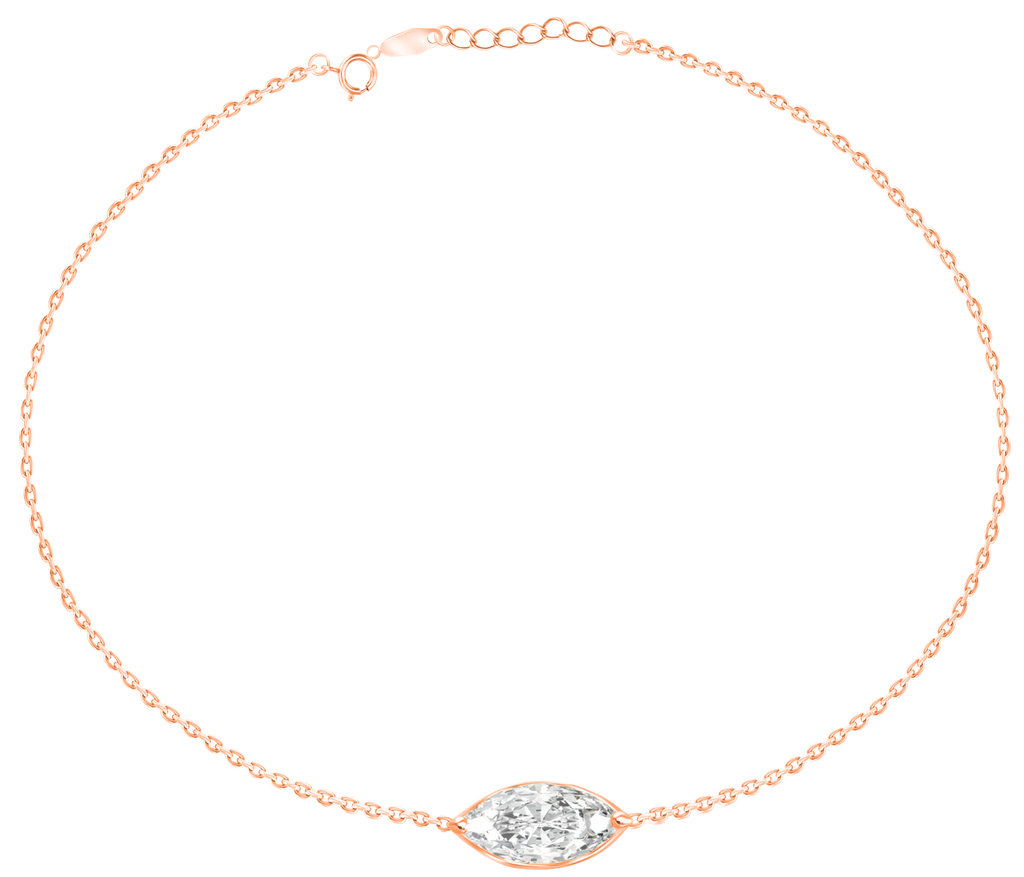 Marquise Solitaire Diamond Bracelet