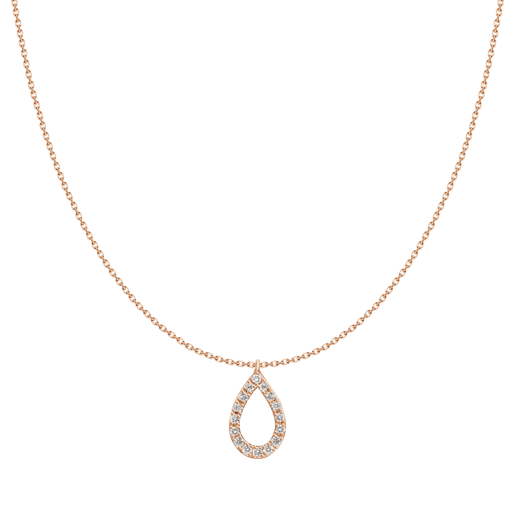 Tear Drop Diamond Necklace