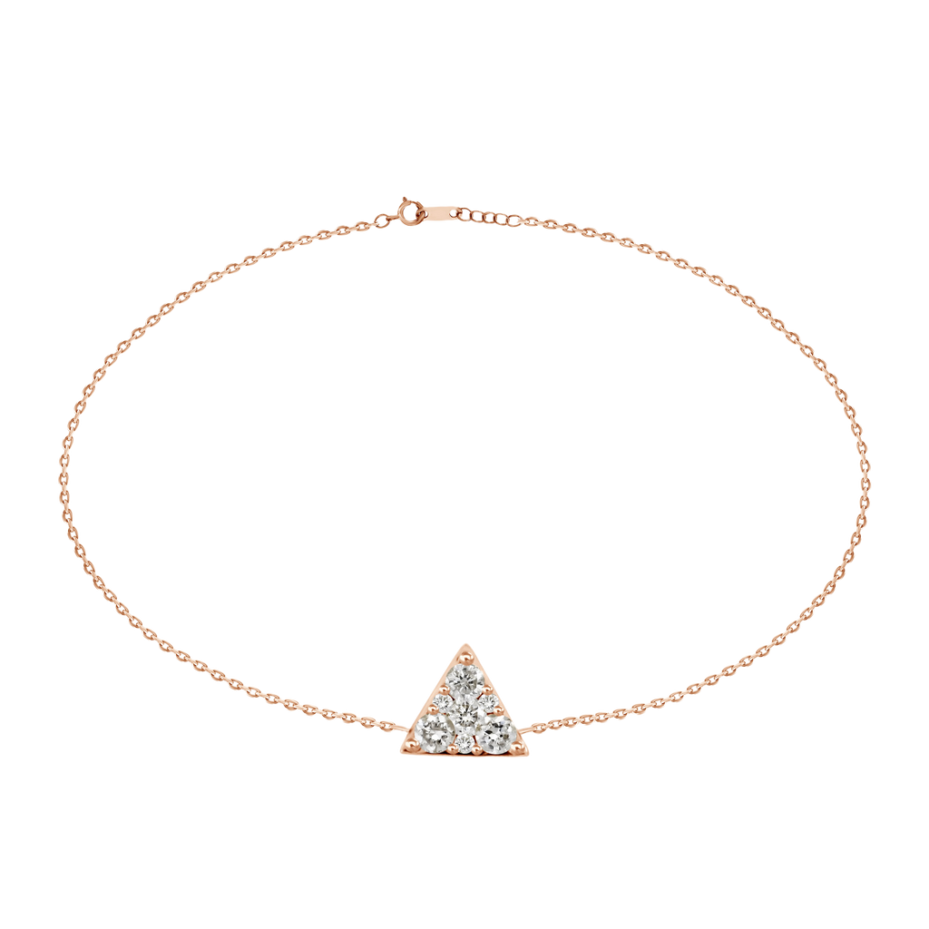 Triangle Pendant Diamond Bracelet
