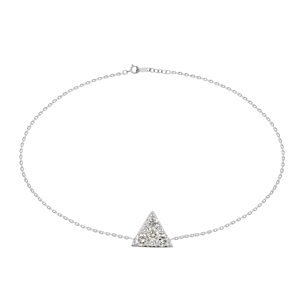 Triangle Pendant Diamond Bracelet