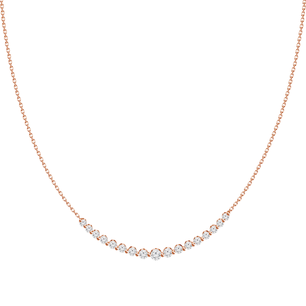 Round Cut 17 Diamond Necklace