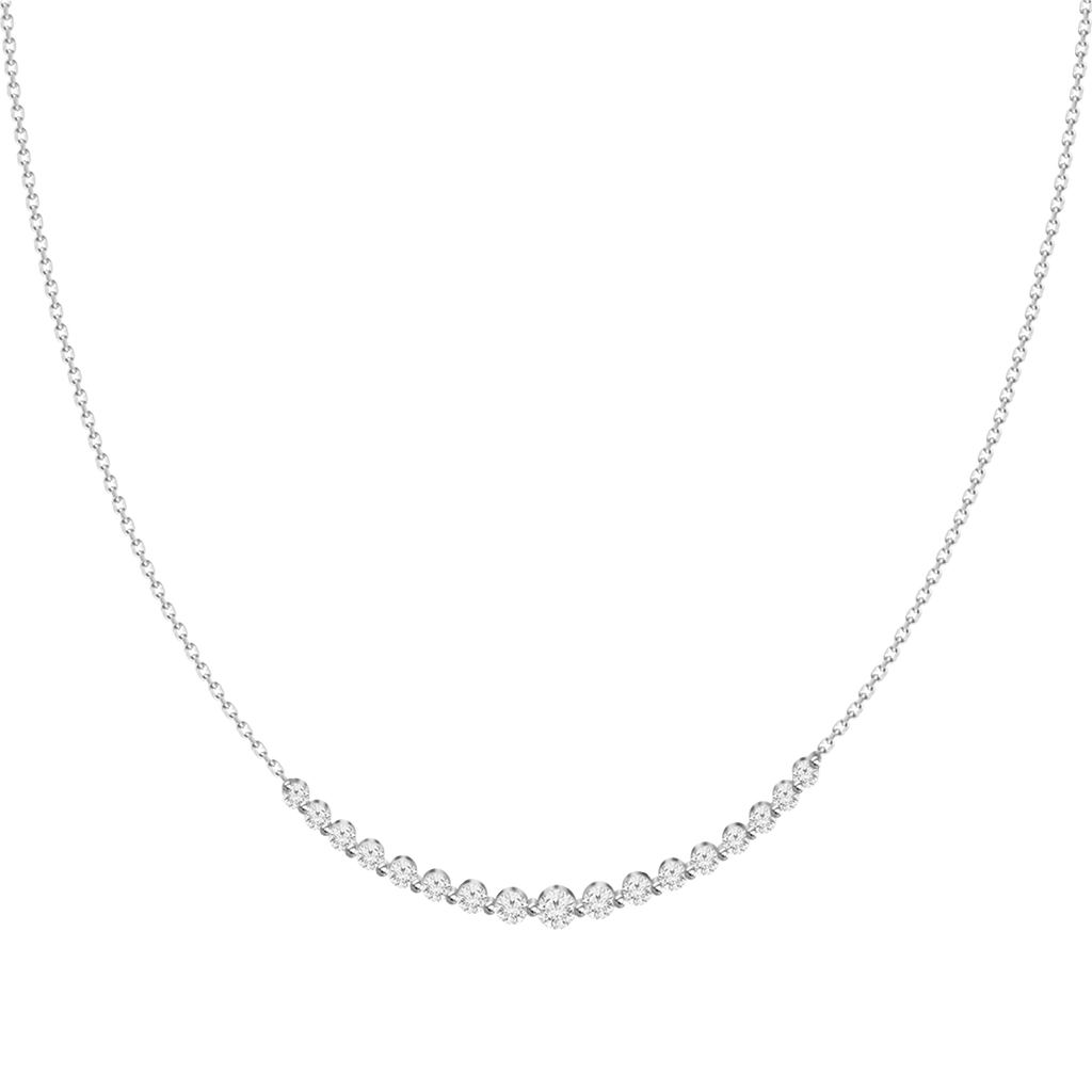 Round Cut 17 Diamond Necklace