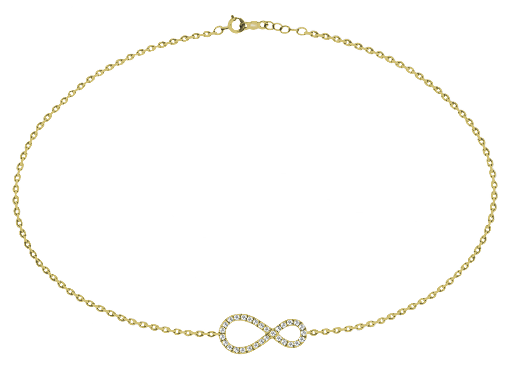 Diamond Infinity Pendant Bracelet