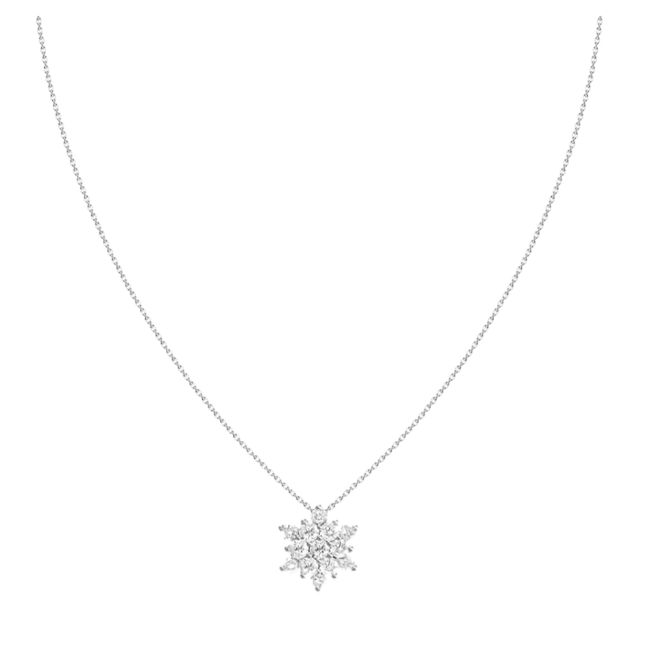 13 Diamond Snowflake Necklace