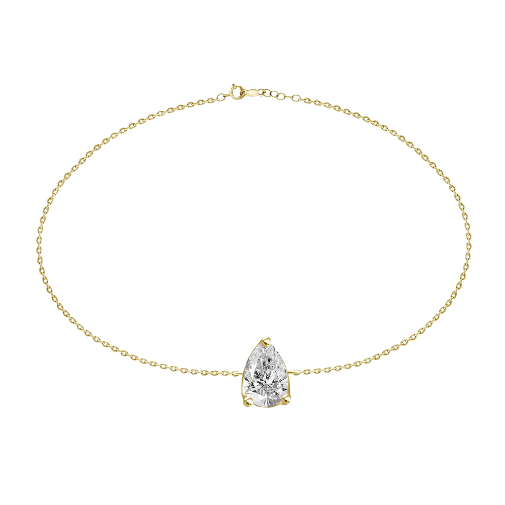 Pear Shaped Diamond Bracelet