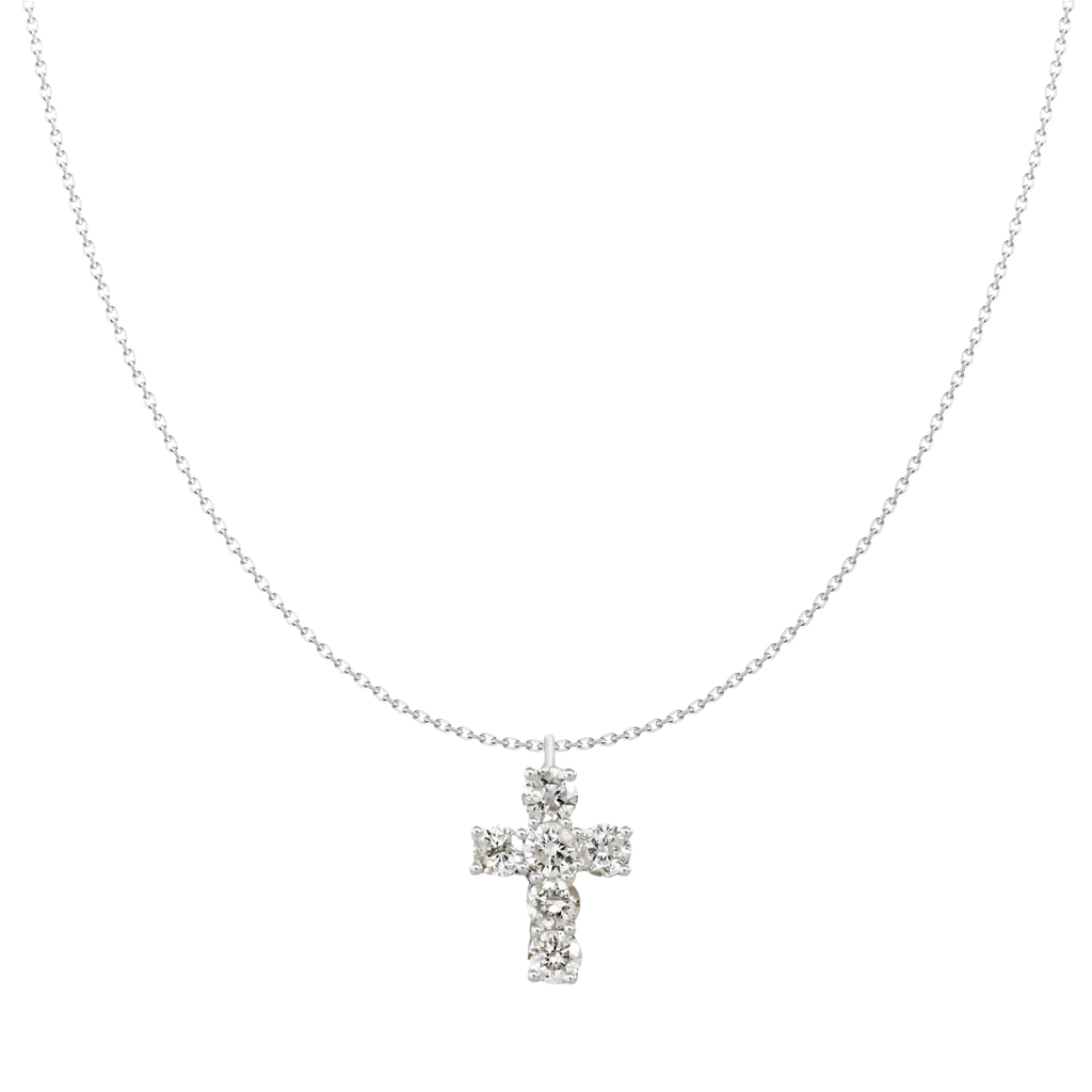Cross-Shaped Diamond Necklace