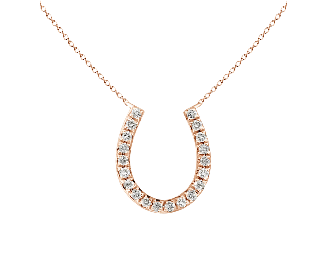 Lucky Horseshoe Shaped Diamond Necklace