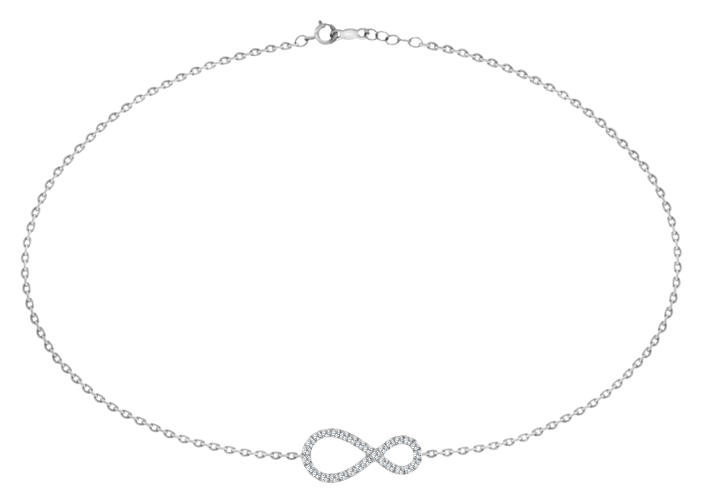 Diamond Infinity Pendant Bracelet