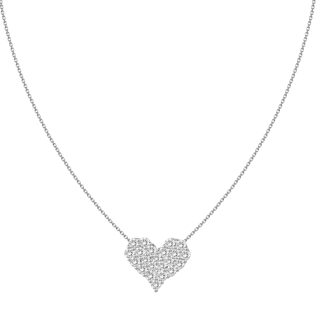 Dainty Diamond Free Form Heart Necklace