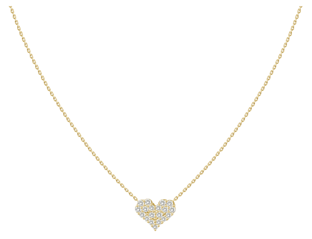 Dainty Diamond Free Form Heart Necklace