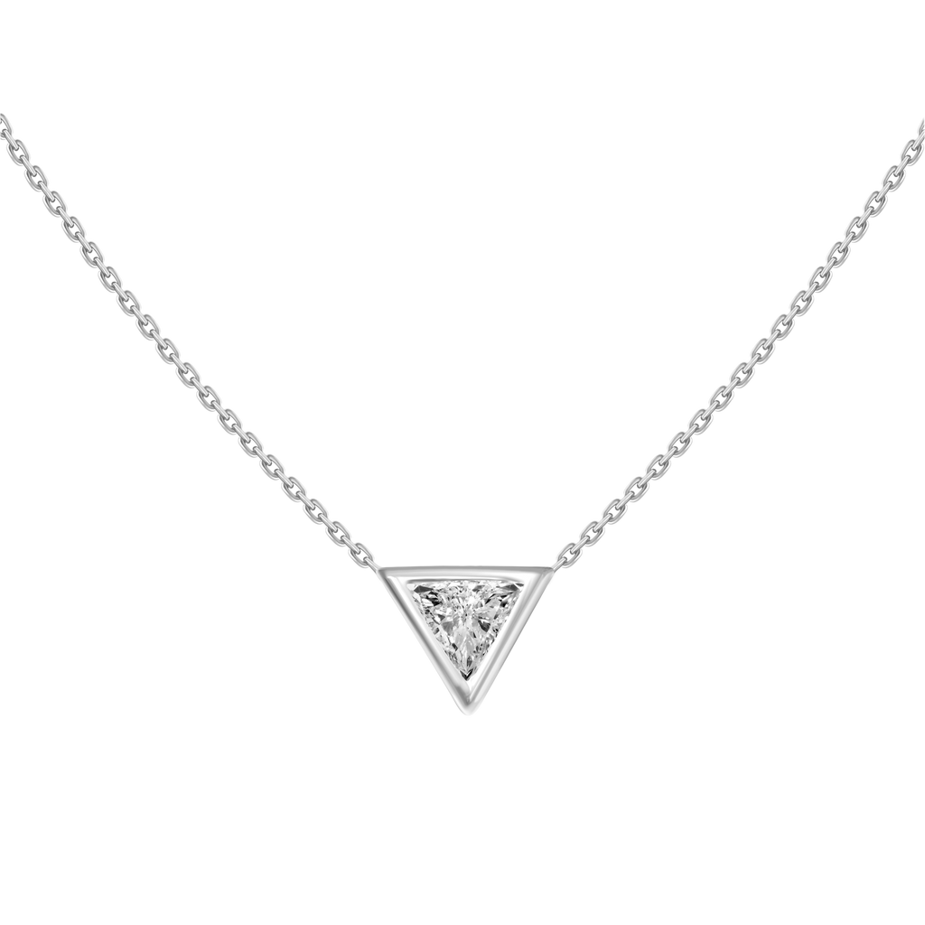 Triangle Shaped Diamond Necklace